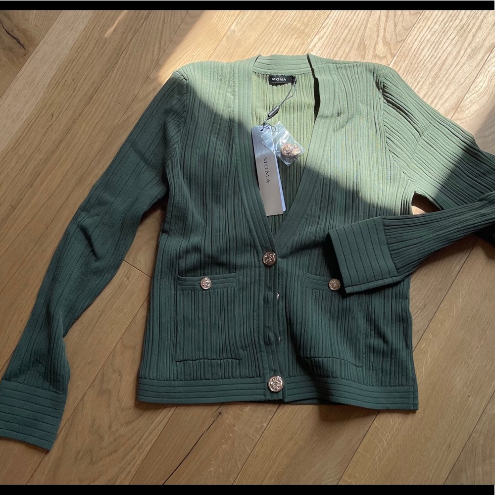 Green cardigan